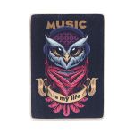 Деревянный постер "Music - is my life"