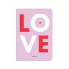 Блокнот у клiтинку Love фіолетовий