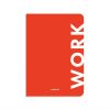 Блокнот у клiтинку "Work" червоний