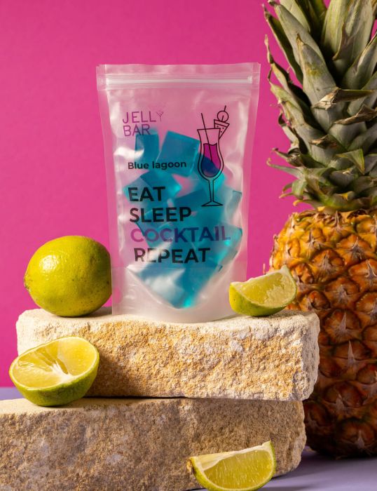 Алкогольные желейные конфеты Jelly Bar Голубая лагуна