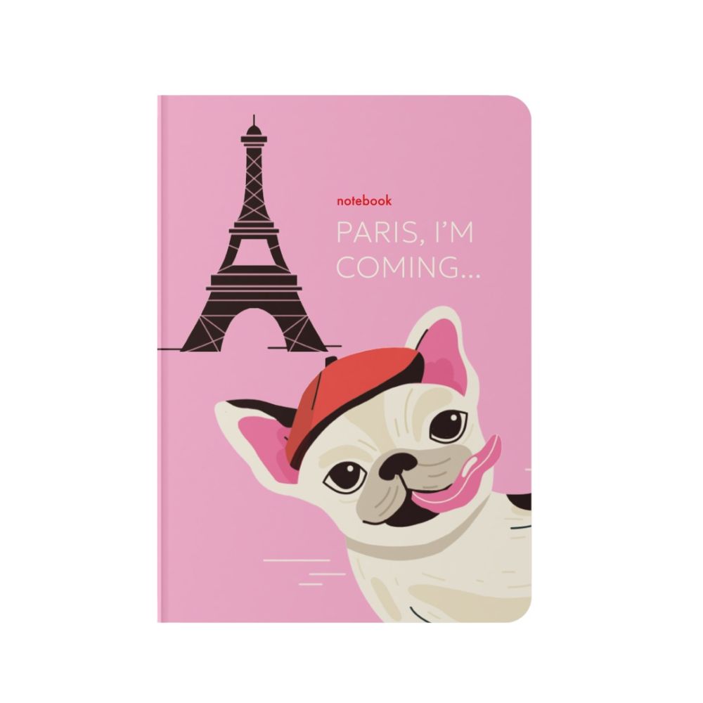 Блокнот у клiтинку «Бульдог в Парижі»