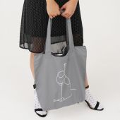 Еко-сумка "Вино" сіра