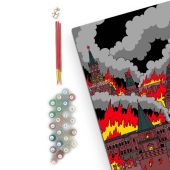 Картина по номерам "Пылающий кремль"