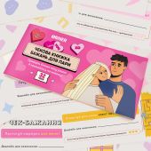 Чековая книжка желаний для пары "Романтика"