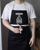 Фартук “Danger men cooking” черный
