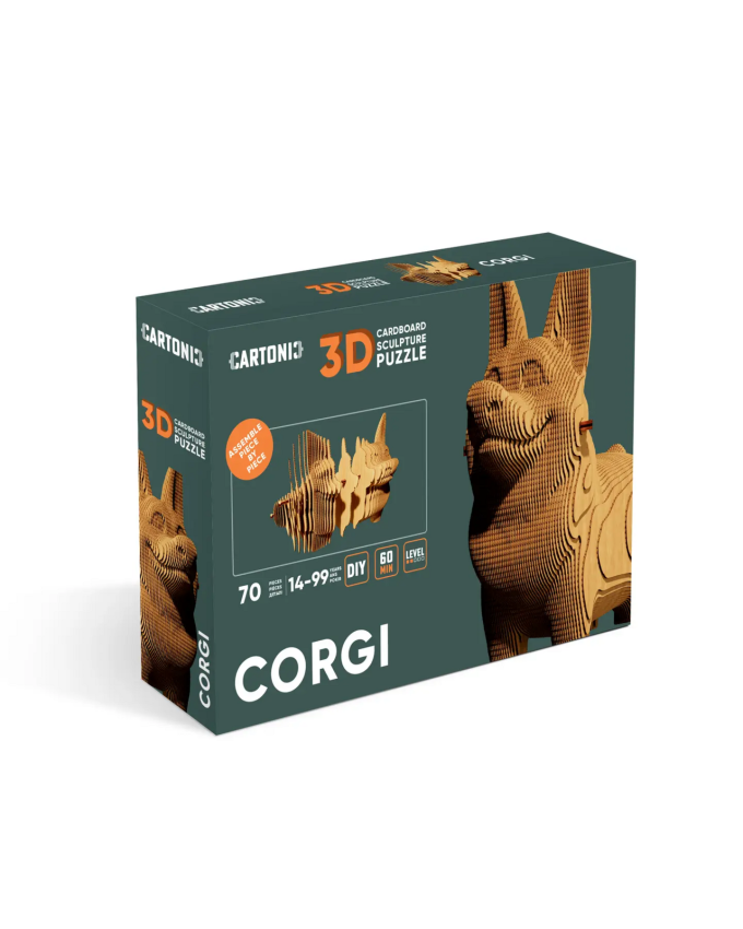 Картонний 3Д пазл "Corgi"