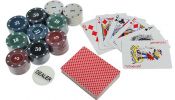 Покерный набор на 100 фишек с номиналом