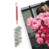 Картина по номерам "Девушка с цветами"