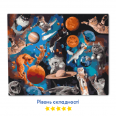 Картина по номерам «Котики в открытом космосе»