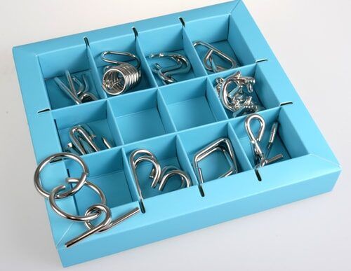 Набір металевих головоломок 10 Metal Puzzle Blue