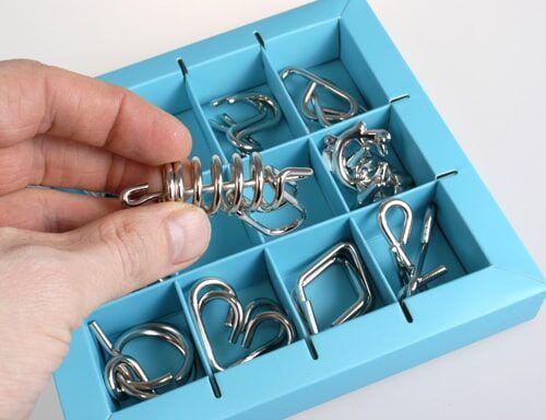 Набір металевих головоломок 10 Metal Puzzle Blue