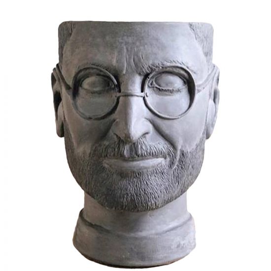 Арт-вазон "Стив Джобс" (серый)