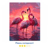 Картина по номерам "Фламинго на заходе солнца"