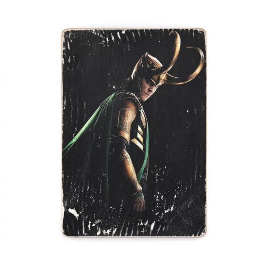 Деревянный постер "Loki in helmet"