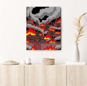 Картина по номерам "Пылающий кремль"