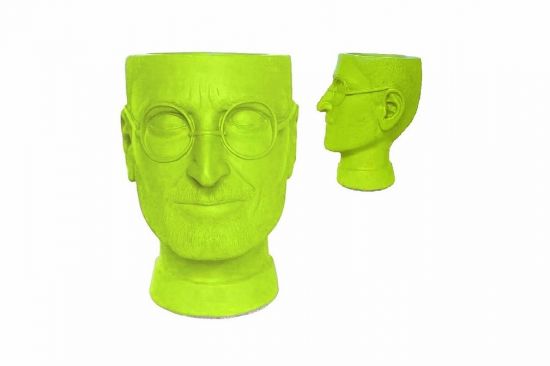 Арт-вазон "Стив Джобс" (салатовый)