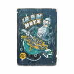 Деревянный постер "Futurama #1 Iron Nuts"
