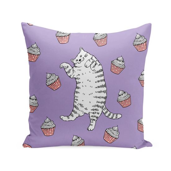Подушка "Кот с кексами"