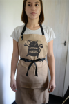 Фартук "Готовлю для кошечки" бежевый