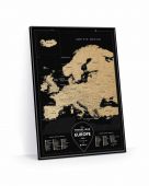 Скретч Карта Европы чёрная Travel Map Black Europe