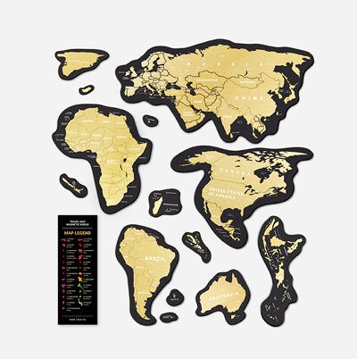 Скретч Карта Світу Travel Map MAGNETIC World