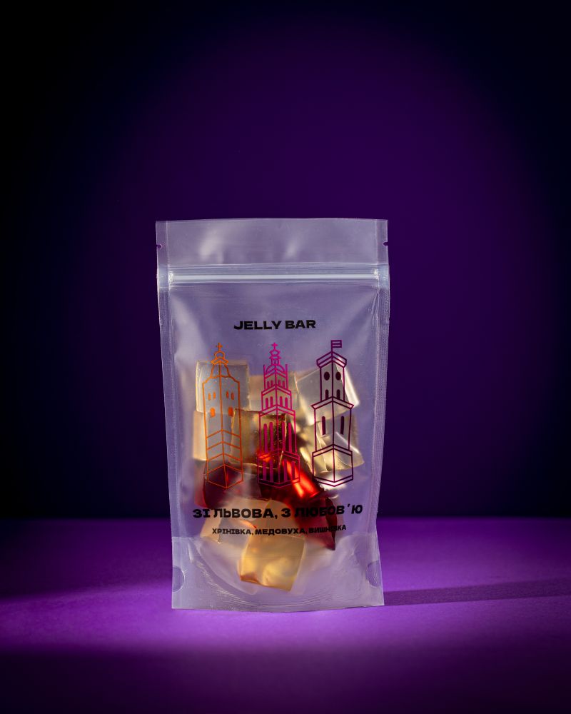 Алкогольні желейні цукерки Jelly Bar Хринівка, Медовуха, Вишнівка
