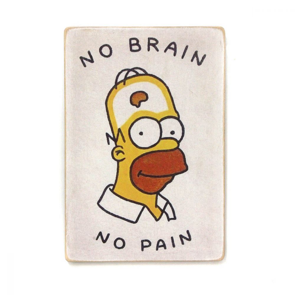 Деревянный постер "The Simpson #12 No Brain"