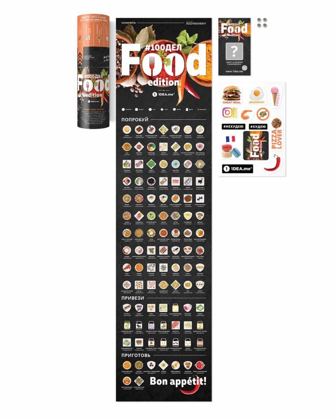 Скретч-постер 100СПРАВ FOOD edition