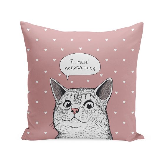 Подушка "Влюбленный котик"