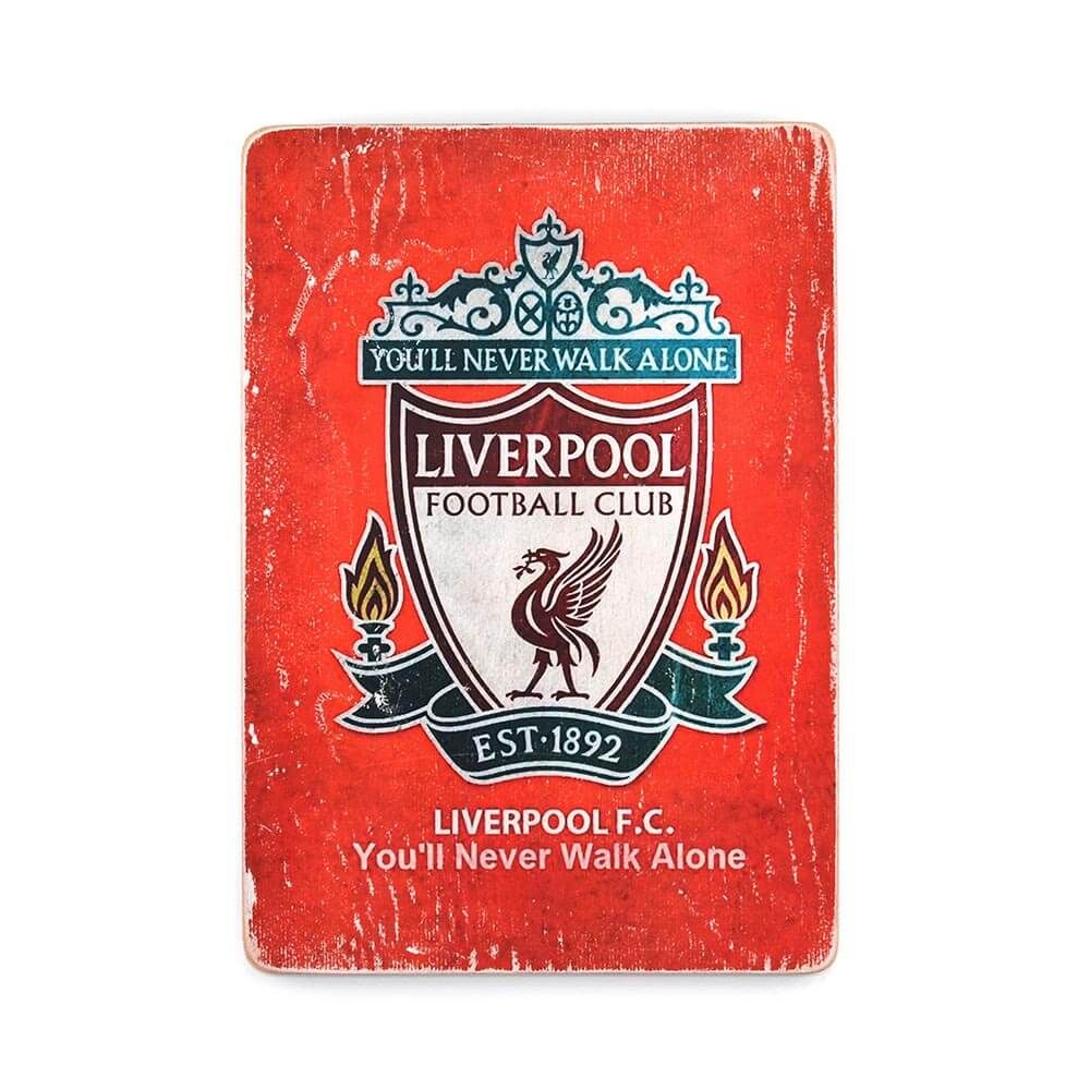 Деревянный постер "Football #6 Liverpool FC emblem"