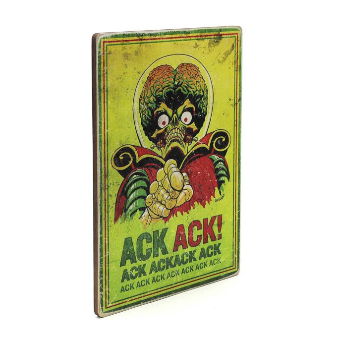Дерев'яний Постер "Mars Attacks! Марс атакує. Ack Ack!"