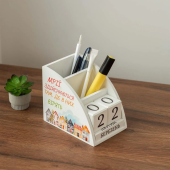 Дерев'яний органайзер - вічний календар «Мрії здійснюються» (білий колір)