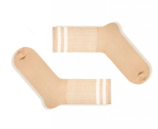 Носки SOX бежевые с белыми полосками 41-45