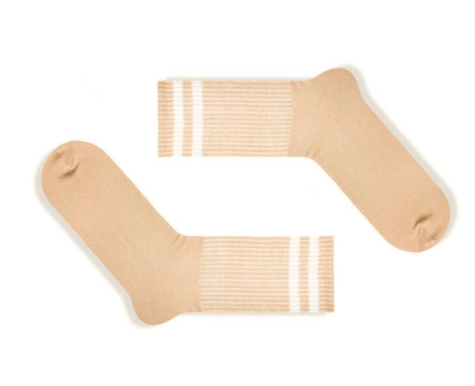 Носки SOX бежевые с белыми полосками 41-45