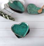 Блюдце Сердечко (бирюза)