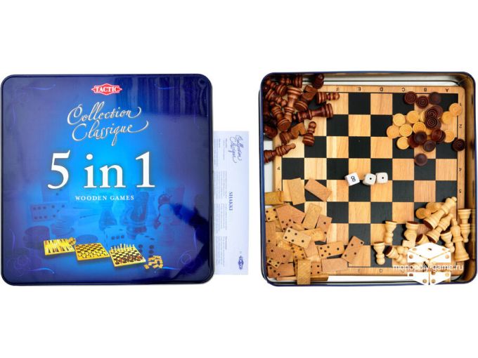 5 в 1 (шашки, шахи, нарди, доміно, хрестики-нулики)