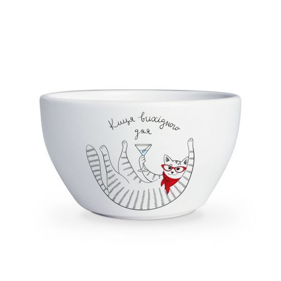 Глибока тарілка "Киця вихідного дня"