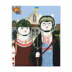 Картина по номерам "Украинская Котика. Оборона"