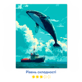 Картина по номерам "Прыжок кита"