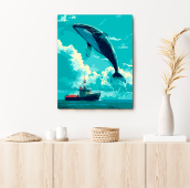 Картина по номерам "Прыжок кита"