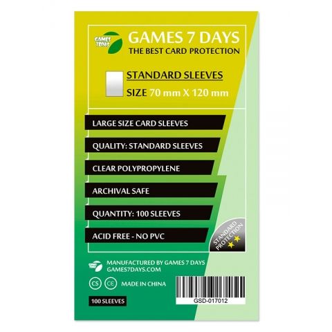 Протектори для карт Games 7 Days 70x120 мм