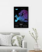 Скретч Карта Европы чёрная Travel Map Black Europe