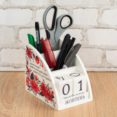 Дерев'яний органайзер - вічний календар "Любити те, що робиш"