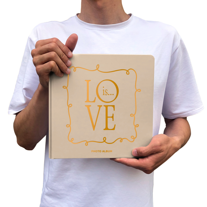 Фотоальбом "Love is..." бежевий