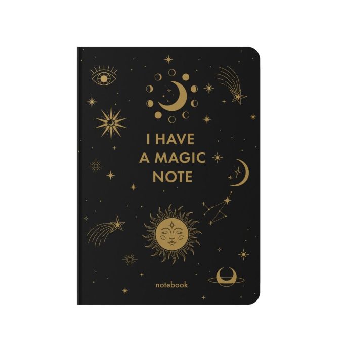 Блокнот у клiтинку «I HAVE A MAGIC NOTE» чорний
