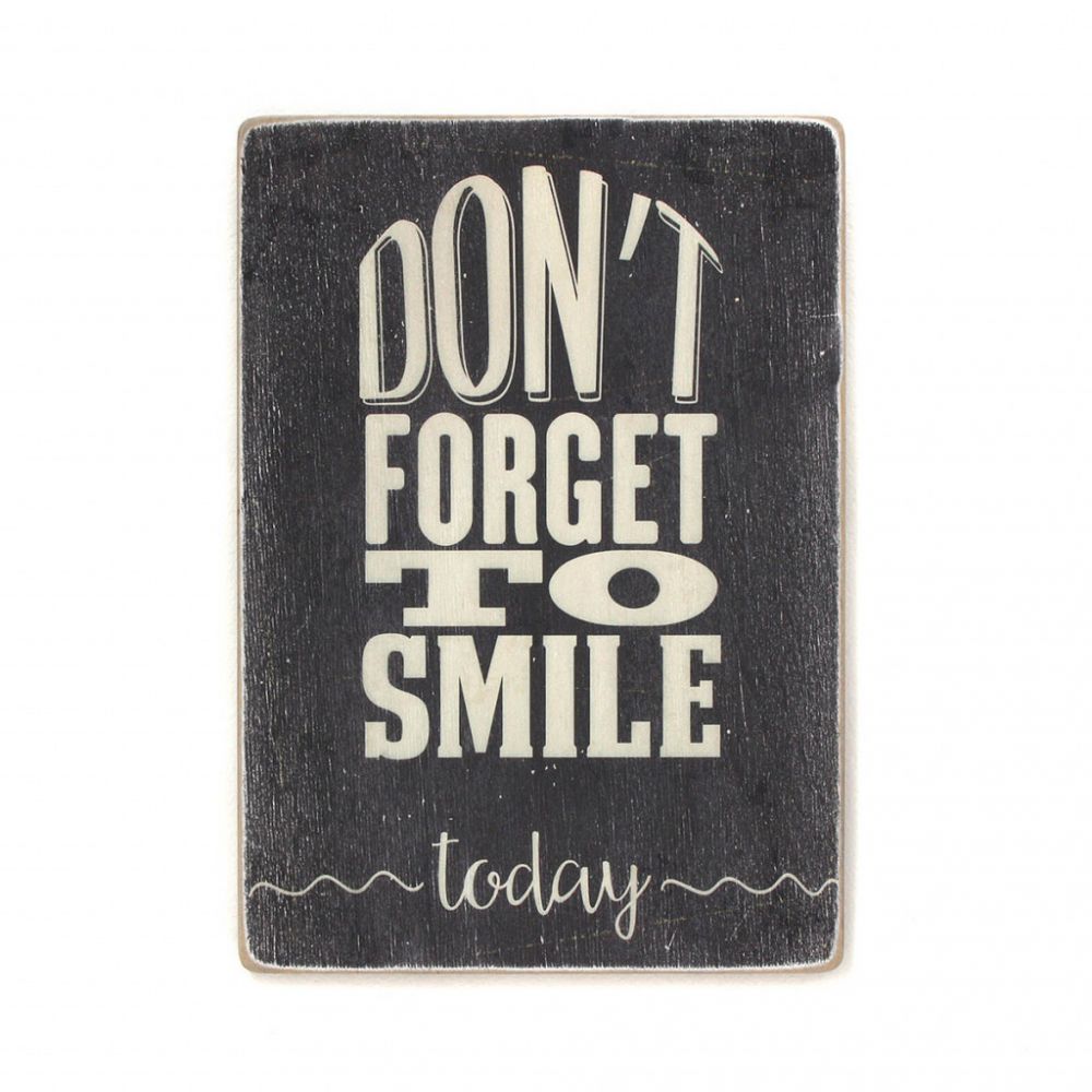 Постер "Don’t forget to smile today. Black background"