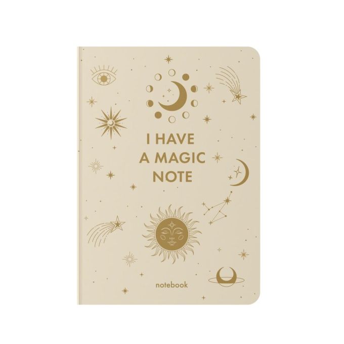 Блокнот у клiтинку «I HAVE A MAGIC NOTE» бежевий