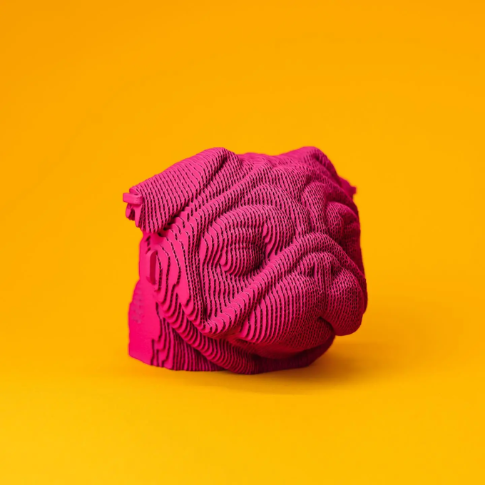 Картонный 3Д пазл "Pug"