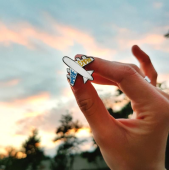 Значок Илька и Сорока  "Самолет Мрія"