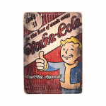 Деревянный постер "Fallout #5 Nuka-Cola Vault-Boy approved"